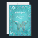 Invitation Quinceañera bleu 15e anniversaire bleu turquoise P<br><div class="desc">Vous cherchez un produit d'invitation étonnant pour votre 15e anniversaire de fête de fille? Ne cherchez pas plus loin que ce design qui contient Quinceañera bleu 15ème anniversaire papillon turquoise. Ce produit est composé de beaux papillons, de bijoux élégants à roulettes et d'une police élégante. Ce produit est parfait pour...</div>