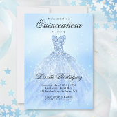 Invitation Quinceanera Bleu Bébé