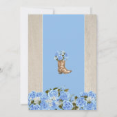 Invitation Quinceanera bleu clair élégant Rose Western Charra (Dos)