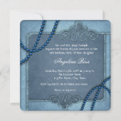 Invitation Quinceanera Bleue (Dos)