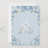 Invitation Quinceañera Blue Floral Princess Castle Carrie (Dos)