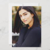 Invitation Quinceanera Blue Marble Gold Crown Photo (Dos)