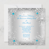 Invitation Quinceanera Blue Silver Winter Wonderland (Dos)