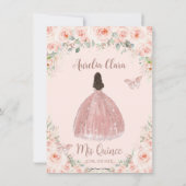 Invitation Quinceañera Blush Floral Rose Gold Dama Propositio (Dos)