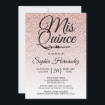 Invitation Quinceañera Blush Parties scintillant rose 15e ann<br><div class="desc">Une parties scintillant rose vif moderne et glamour design à l'ombre Quinceañera 15 ans invitation présente le texte "Mis Quince" en calligraphie manuscrite noire chic. Parfait invitation à la fête du 15ème anniversaire pour une Quinceañera glamour, parfait pour elle, la fashionista qui aime motif moderne, étincelant, luxe et glamour. Conçu...</div>