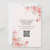 Invitation Quinceañera Blush Pink QR Code Floral (Dos)