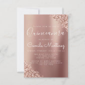 Invitation Quinceanera Blush Pink - Rose Parties scintillant (Devant)