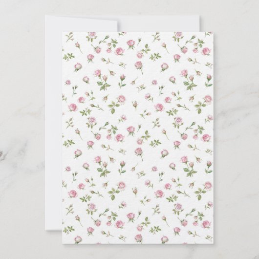 Invitation Quinceanera Blush Rose Anniversaire (Dos)