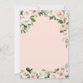 Invitation Quinceanera Blush Rose Or, fille en Gown dans (Dos)