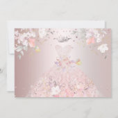 Invitation Quinceanera Blush Rose Parties scintillant Gown Po (Dos)