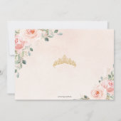 Invitation Quinceañera Blush Rose Rose Floral Butterfly Photo (Dos)