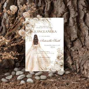 Invitation Quinceanera Bohème