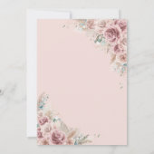 Invitation Quinceañera Boho Blush Dusty Rose Floral Pampas (Dos)