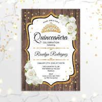 Quinceanera - Bois rustique Or blanc