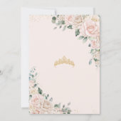 Invitation Quinceañera Champagne Blush Ivory Floral Gold (Dos)