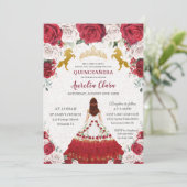 Invitation Quinceañera Charro Robe Princesse Chevaux de la Co (Debout devant)