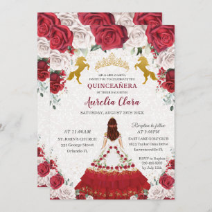 Invitation Quinceañera Charro Robe Princesse Chevaux de la Co