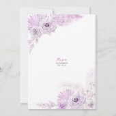 Invitation Quinceanera chic violet Boho (Dos)