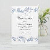 Invitation Quinceanera classique vintage (Debout devant)
