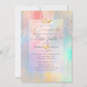 Invitation Quinceanera Cotton Candy Traits à l'aquarelle (Dos)