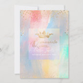 Invitation Quinceanera Cotton Candy Watercolor (Devant)