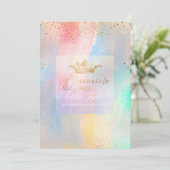 Invitation Quinceanera Cotton Candy Watercolor (Debout devant)