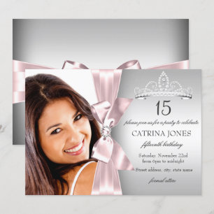 Invitation Quinceanera Couronne et Diadème Diamant