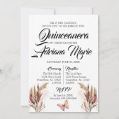 Invitation Quinceanera de Boho Rose (Dos)