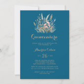 Invitation Quinceañera de fleurs sauvages de prairie d'automn (Devant)