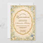 Invitation Quinceañera de jardin côtier vintage (Devant)