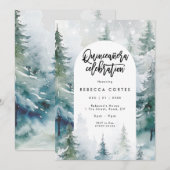 Invitation Quinceanera de neige d'hiver 15e anniversaire (Devant / Derrière)