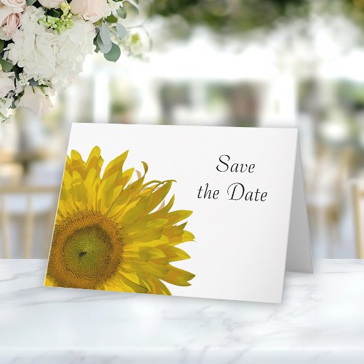 Invitation Quinceanera de tournesol jaune Enregistrer la date