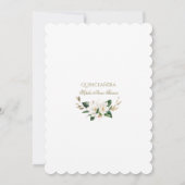 Invitation Quinceañera d'or rose rose de Magnolia (Dos)