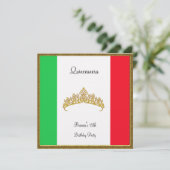 Invitation Quinceanera Drapeau Mexique (Debout devant)