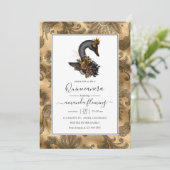 Invitation Quinceañera du cygne noir (Debout devant)