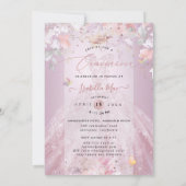 Invitation Quinceanera Dusty Rose Parties scintillant Gown Po (Dos)