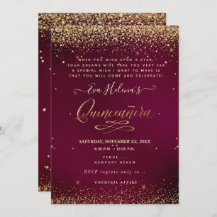 Invitation Quinceañera, Écrit dans l'étoile, do-it-yourself S