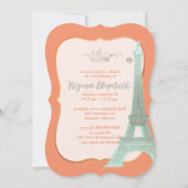 Invitation Quinceanera/Eiffel/Mint/DO-IT-YOURSELF arrière/Pri (Dos)