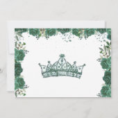 Invitation Quinceañera Emerald Green Floral Crown Anniversair (Dos)