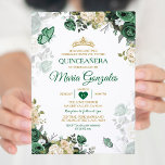 Invitation Quinceañera Emerald Green Papillon mexicain<br><div class="desc">Emerald Green Mexicaine Charra Quinceañera Butterfly Invitation Mis Quince 15 Anos,  16e Anniversaire, </div>