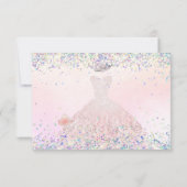 Invitation Quinceanera Enregistrer Date Holographique Confett (Dos)