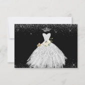 Invitation Quinceanera Enregistrer la date Faux Parties scint (Dos)