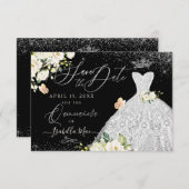 Invitation Quinceanera Enregistrer la date Faux Parties scint (Devant / Derrière)