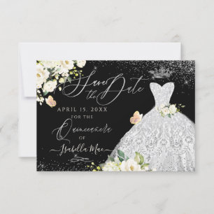 Invitation Quinceanera Enregistrer la date Faux Parties scint