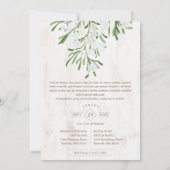 Invitation Quinceañera Espagnol Chic Rustique Branches Botani (Dos)