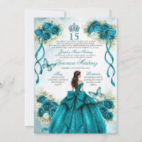 Quinceañera Espagnole Aqua Turquoise 15 Ans Prince