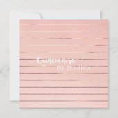 Invitation Quinceanera espagnole, Blush et Dusty Blue Floral (Dos)