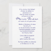 Invitation Quinceañera español Invitación vestido elegante (Dos)