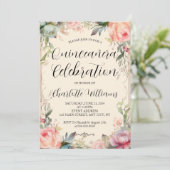 Invitation Quinceañera Fairytale Floral 15e anniversaire (Debout devant)