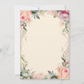 Invitation Quinceañera Fairytale Floral 15e anniversaire (Dos)